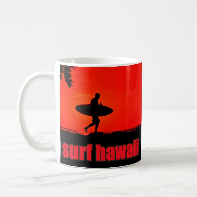 Taza De Café Mug surf hawaii (Izquierda)