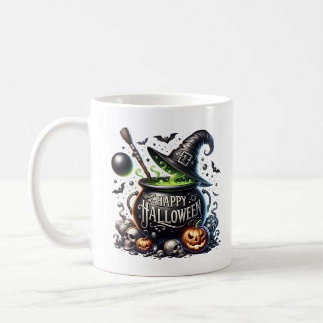 Taza De Café Mug Tasse, Halloween (Izquierda)