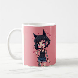 TAZA DE CAFÉ MUG TATOO GIRL COEURS