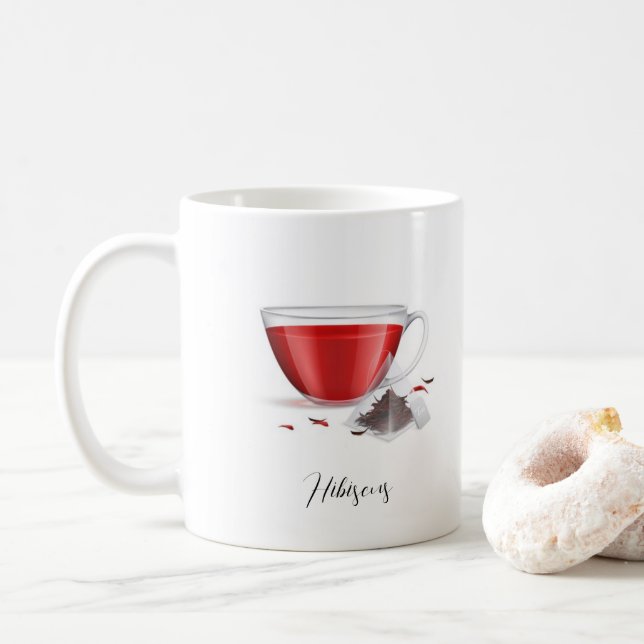 Taza De Café Mug - té de Hibiscus (Con donut)