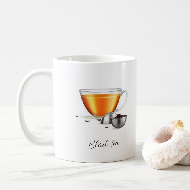 Taza De Café Mug - Té negro (Con donut)