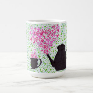 Taza De Café Mug - Té y corazón
