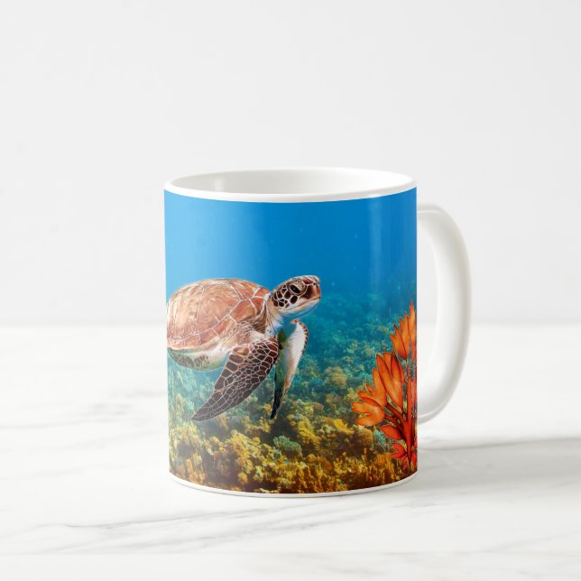 Taza De Café Mug - Tortuga marina2 (Anverso derecho)