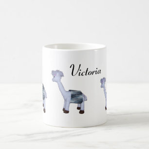 Taza De Café Mug - Tres alpaca y nombre