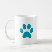 Mug "Turquoise Paw Print"