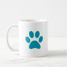 Mug "Turquoise Paw Print"