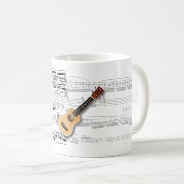 Taza De Café Mug Ukulele (Anverso derecho)