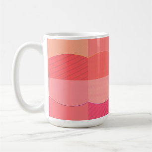 Taza De Café Mug, un diseño de patrón de color rojo clásico sin