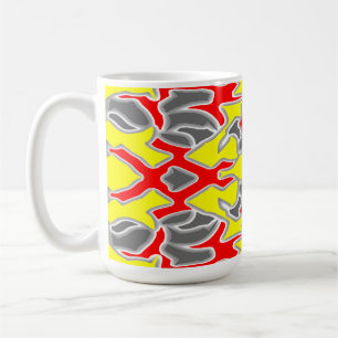 Taza De Café Mug, un diseño de patrones multicolor y transparen
