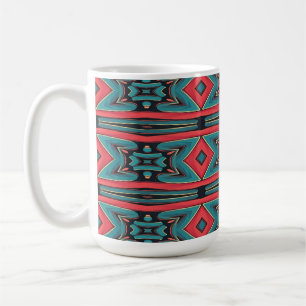 Taza De Café Mug, un diseño de patrones multicolor y transparen