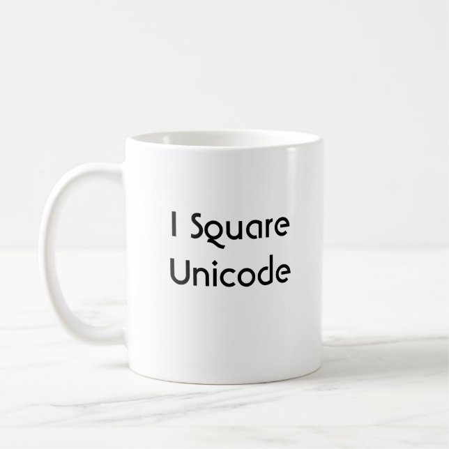 Taza De Café Mug Unicode cuadrado (Izquierda)