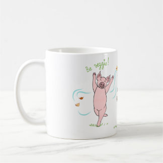 Taza De Café Mug vegan, cerdo, vaca y oveja: ¡Be veggie!