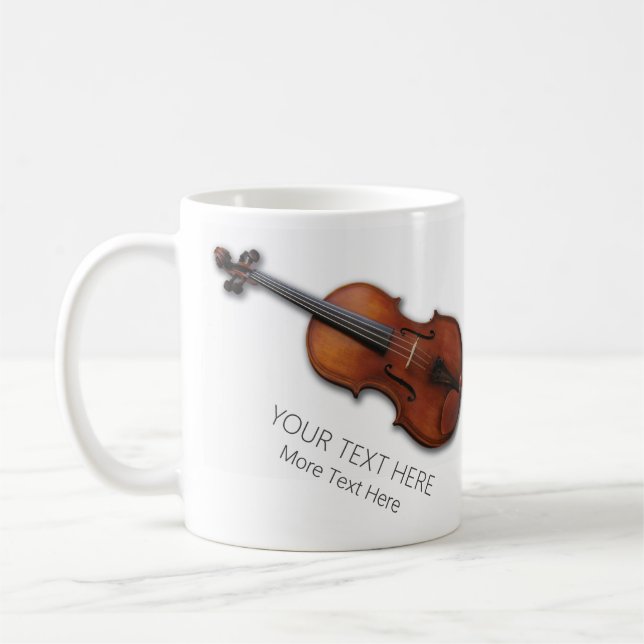 Taza De Café Mug violinista para la tienda de viola (Izquierda)