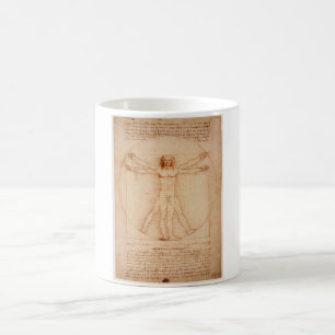 Taza De Café Mug Vitruvian Man de Leonardo da Vinci