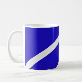 Taza De Café Mug – White Lines on Blue