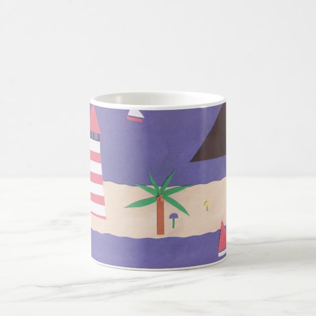 Taza De Café Mug with Beach and Ocean Scene (Centro)