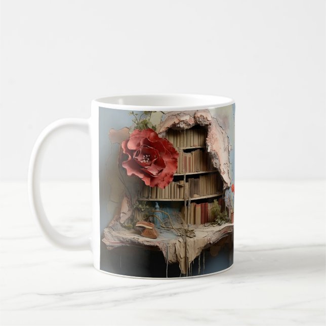 Taza De Café Mug with book design (Izquierda)