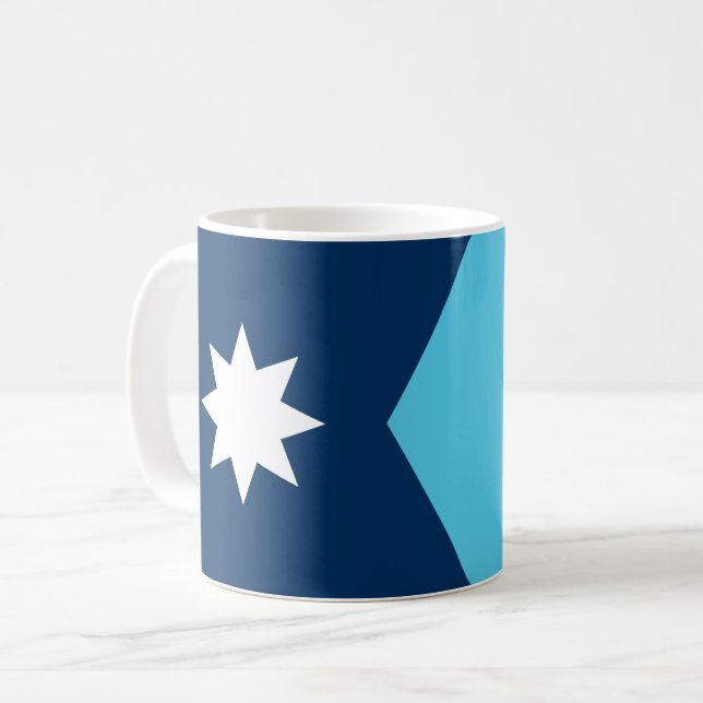 Taza De Café Mug with Flag of Minnesota, USA (Anverso izquierdo)