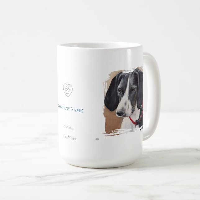 Taza De Café Mug with painting of pets (Anverso derecho)