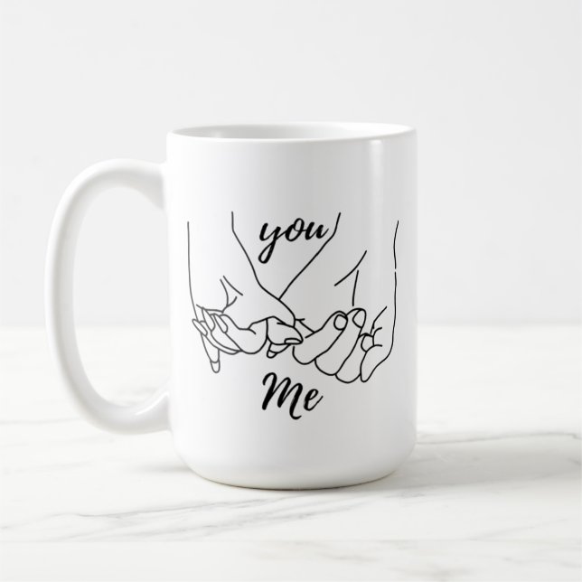 Taza De Café Mug You & Me Pinky Promise – Anniversary & Valenti (Izquierda)