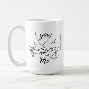 Taza De Café Mug You & Me Promesa de Meñique – Aniversario y Va
