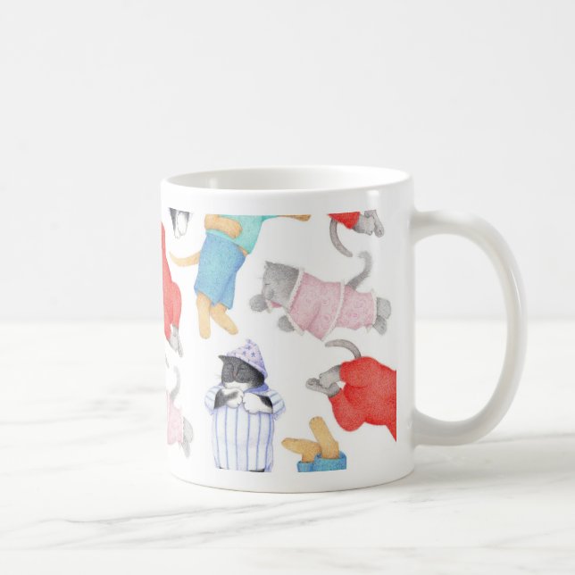 TAZA DE CAFÉ MUGARITAS BLANCAS DE GATOS (Derecha)