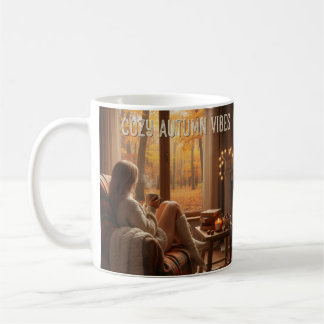 Taza De Café MugCozy Autumn Vibes Mug (Fireplace &(Custom Name)