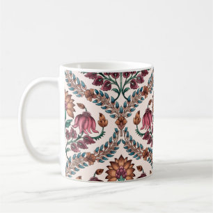 Taza De Café Mughalart tradicional sin soldadura, patrón, flora