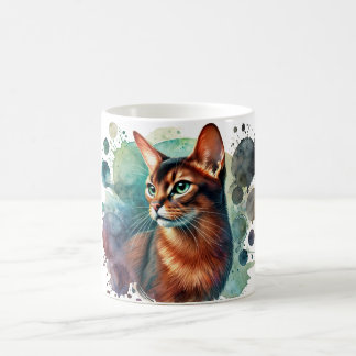 Taza De Café Mugre acuático de gato abisino