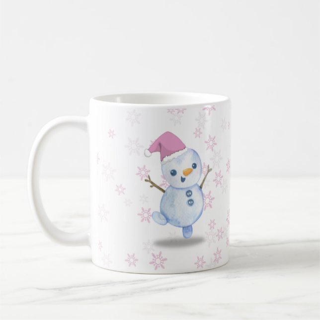 Taza De Café Mugre adorable de Snowman (Izquierda)