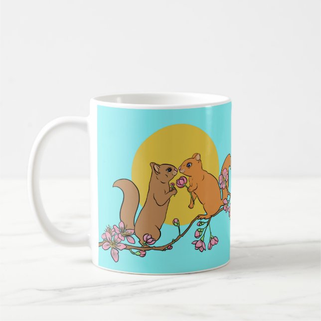 Taza De Café Mugre animal con ardillas (Izquierda)