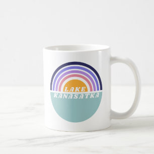Taza De Café Mugre arco iris retro del lago K