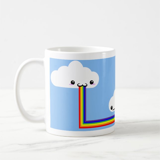 Taza De Café Mugre arcoiris en la nube (Izquierda)