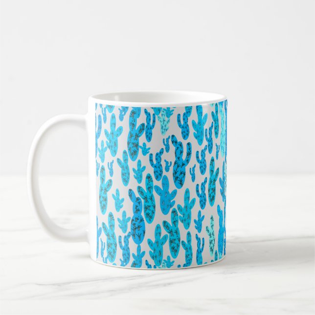 Taza De Café Mugre azul de Cacti (Izquierda)