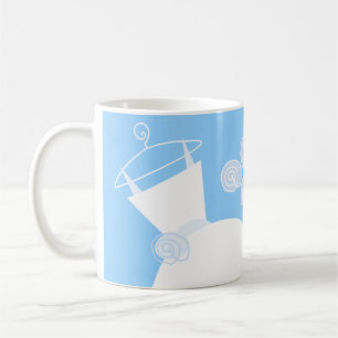 Taza De Café Mugre azul de la novia del boda "Bride Groom"