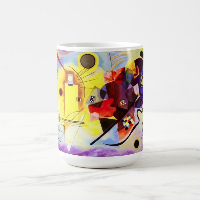 Taza De Café Mugre azul rojo amarillo de Kandinsky (Centro)
