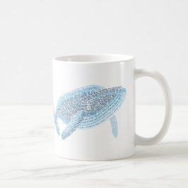 Taza De Café Mugre ballena azul del mundo