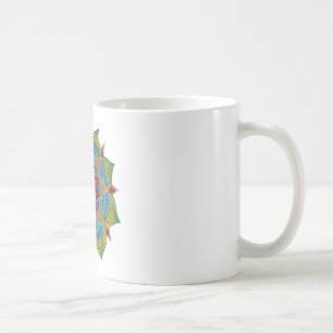 Taza De Café Mugre blanca clásico de Mandala