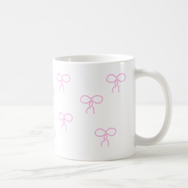 Taza De Café Mugre blanca con arcos rosados (Derecha)
