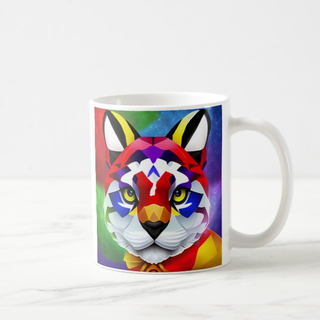 Taza De Café Mugre blanca de la mano izquierda del gato de Alex (Derecha)