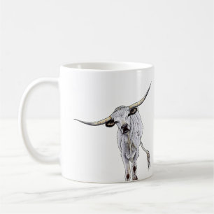 Taza De Café Mugre blanca de Longhorn