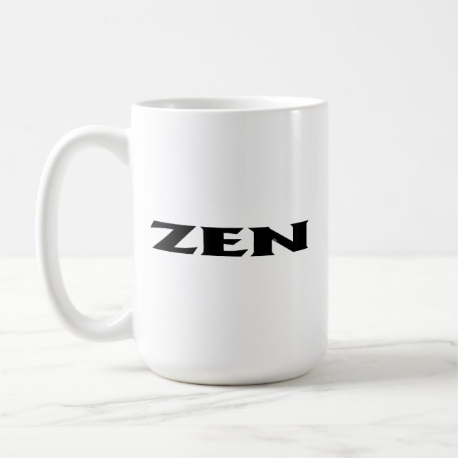 Taza De Café Mugre blanca y negra en Zen (Izquierda)