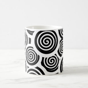 Taza De Café Mugre blanca y negra moderna