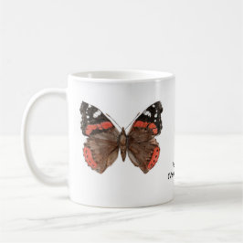 Taza De Café Mugre cerámica con diseño de mariposa del Almirant