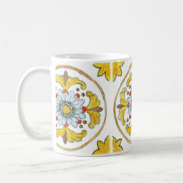 Taza De Café Mugre cerámica con diseño tradicional siciliano de