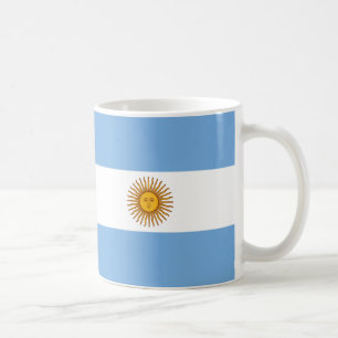 Taza De Café Mugre cerámica de bandera argentina