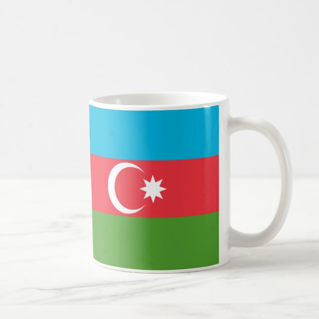 Taza De Café Mugre cerámica de bandera de Azerbaiyán (Derecha)