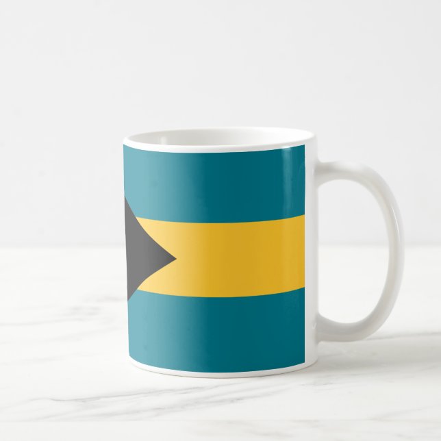 Taza De Café Mugre cerámica de bandera de Bahamas (Derecha)
