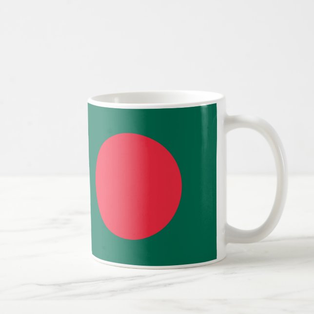 Taza De Café Mugre cerámica de Bandera de Bangladesh (Derecha)