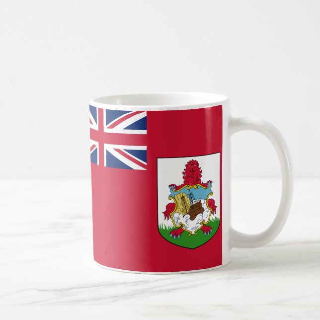 Taza De Café Mugre cerámica de bandera de Bermudas (Derecha)
